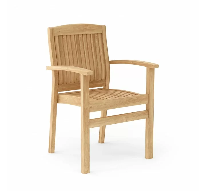 Sahara Stackable Dining Armchair - Set of 4 side view
