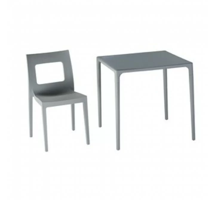 Mango Square Dining Table Gray 28 inch