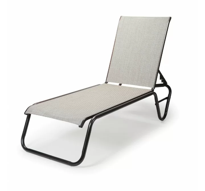 Telescope Casual Gardenella Sling Four Position Lay Stacking Armless Chaise