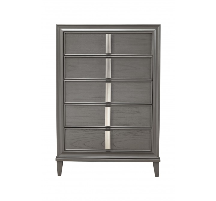 Alpine Furniture Lorraine Chest in Dark Grey - Front