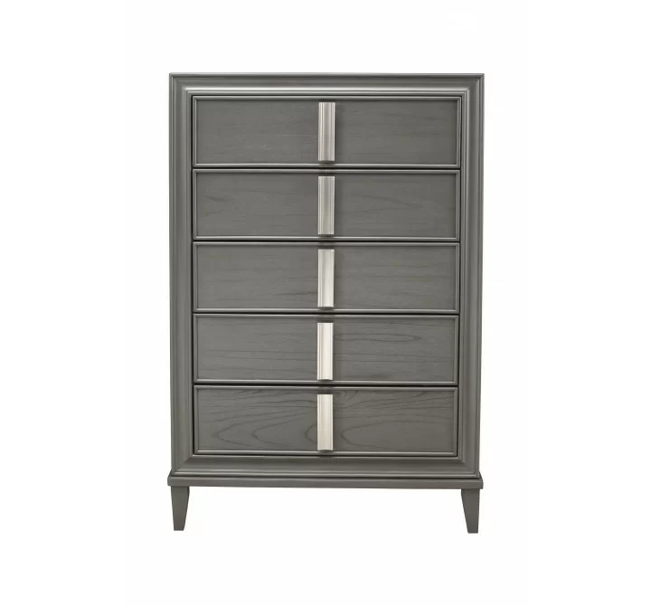 Alpine Furniture Lorraine Chest in Dark Grey - Front