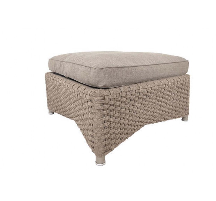 Cane-Line Diamond Footstool Incl. Taupe Natté Cushion Set
