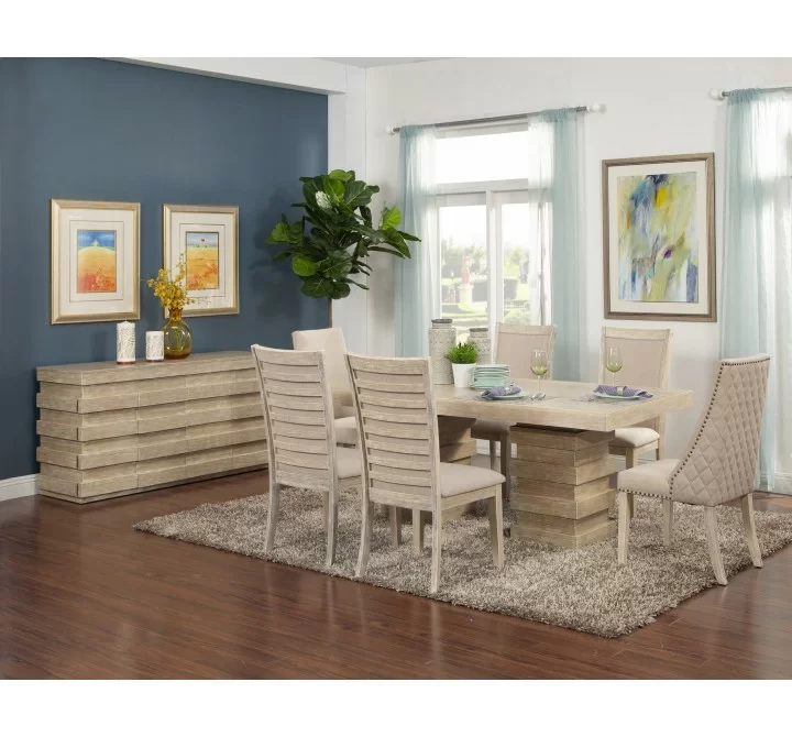 Alpine Furniture Chiclayo Slat Back Side Chairs - Set of Two - Lifestyle