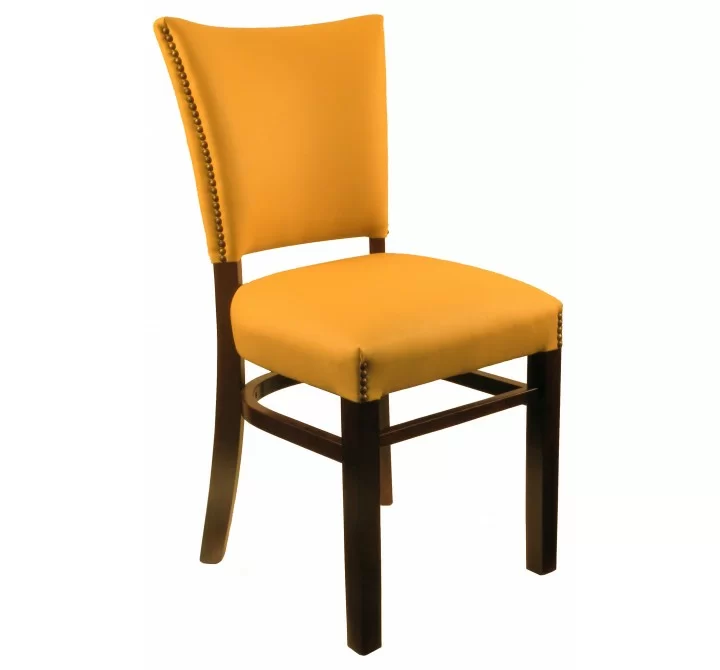 H&D Seating Fully Upholstered Back and Seat Dining Chair - Dark Walnut