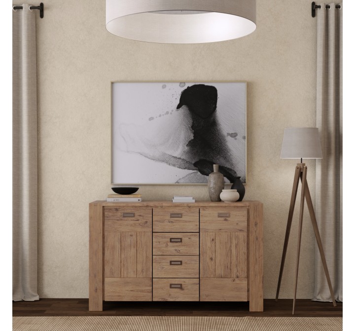 Alpine Furniture Seashore Sideboard in Antique Natural - Lifestyle