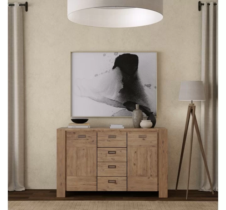 Alpine Furniture Seashore Sideboard in Antique Natural - Lifestyle