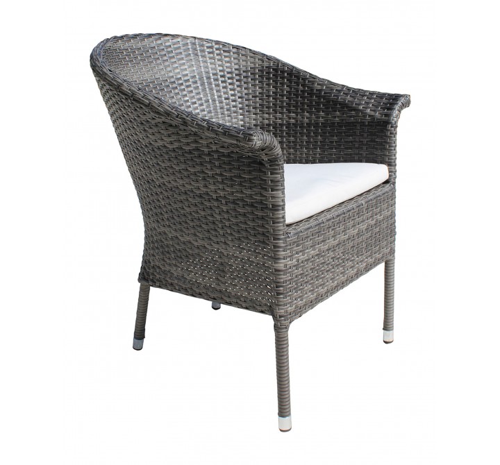 Hospitality Rattan Patio Ultra Stackable Woven Armchair With Cushion
