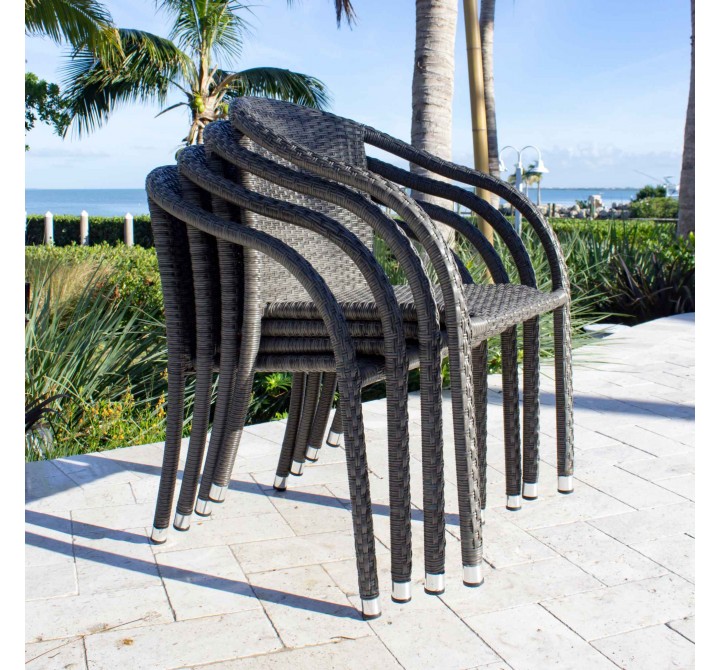 Spectrum Stackable Set of 2 Woven Armchairs