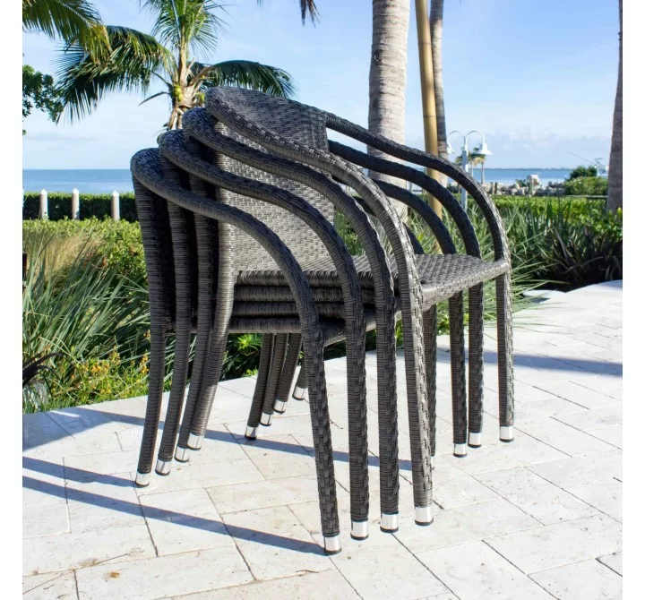 Spectrum Stackable Set of 2 Woven Armchairs