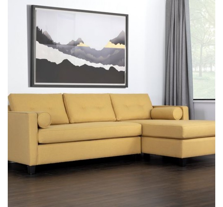 Sunpan Lautner Sofa Bed Chaise - Raf - Limelight Honey - Lifestyle