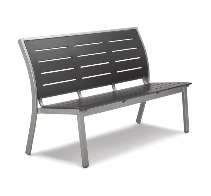Telescope Casual Bazza 56" Stacking Armless Bench - Front Side Angle