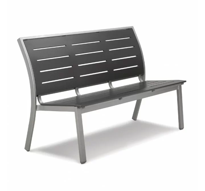 Telescope Casual Bazza 56" Stacking Armless Bench - Front Side Angle