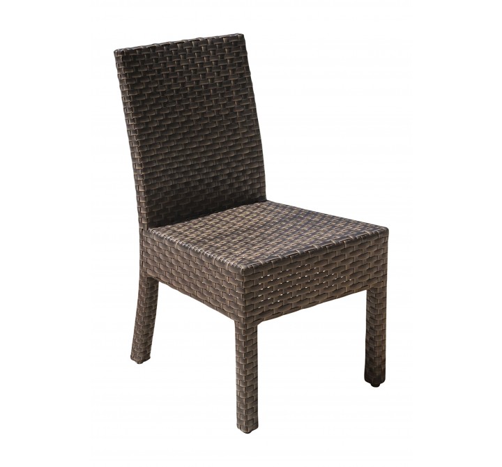 Hospitality Rattan Patio Fiji Stackable Side Chair Front View