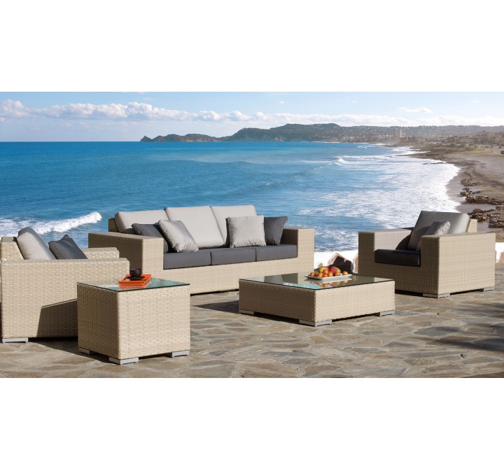 Hospitality Rattan Patio Rubix Lounge Chair with Cushion