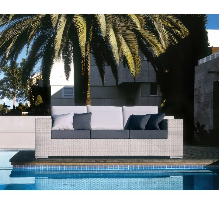 Hospitality Rattan Patio Rubix Sofa with Cushion