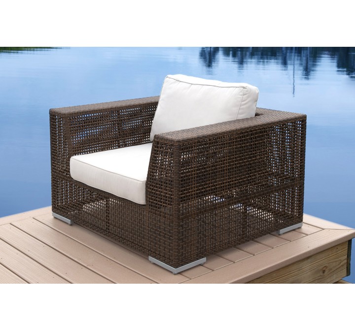 Hospitality Rattan Patio Soho Lounge Chair with Cushion