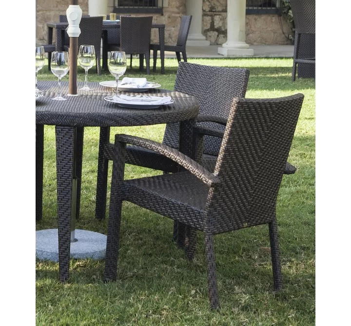 Hospitality Rattan Patio Soho Stackable Armchair Without Cushion