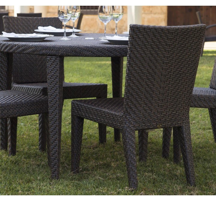 Hospitality Rattan Patio Soho Side Chair Without Cushion