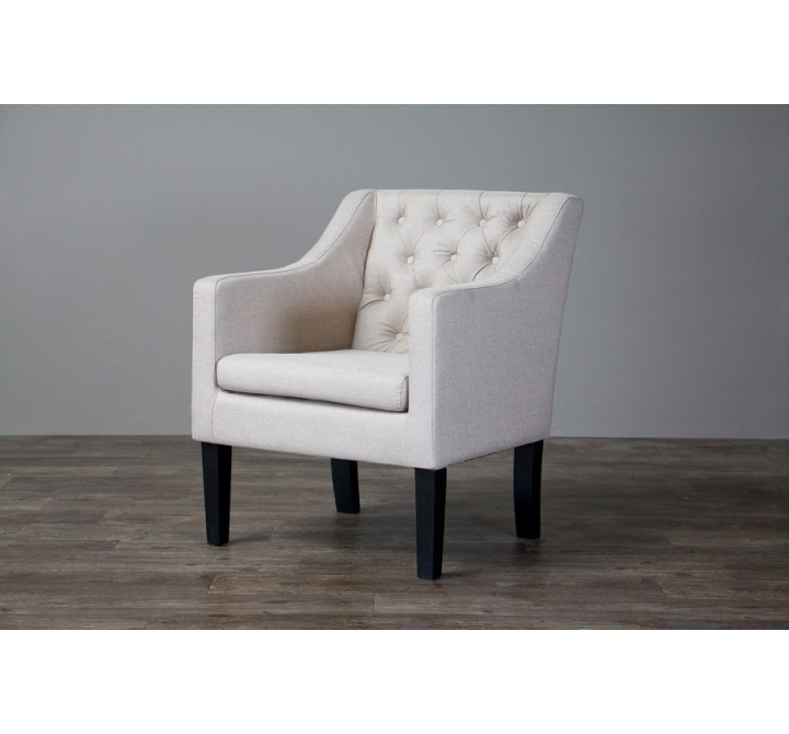 Baxton Studio Brittany Club Chair - Angled Lifestyle