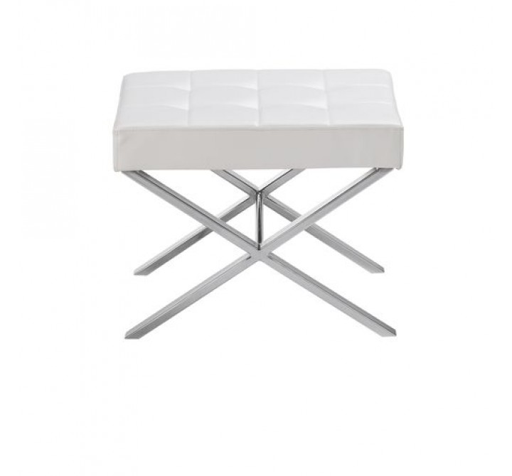 Sunpan Mercer Stool - White - Front Angle