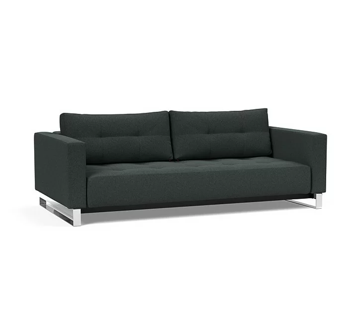 Innovation Living Cassius D.E.L. Sofa Bed - Boucle Black Raven - Angled View