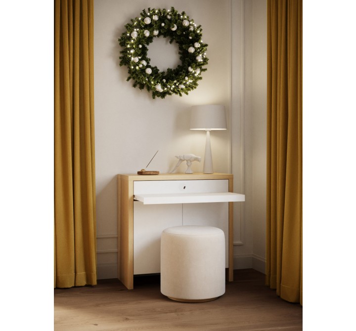 TemaHome Olival Desk in Melamine Light Oak & White - Lifestyle