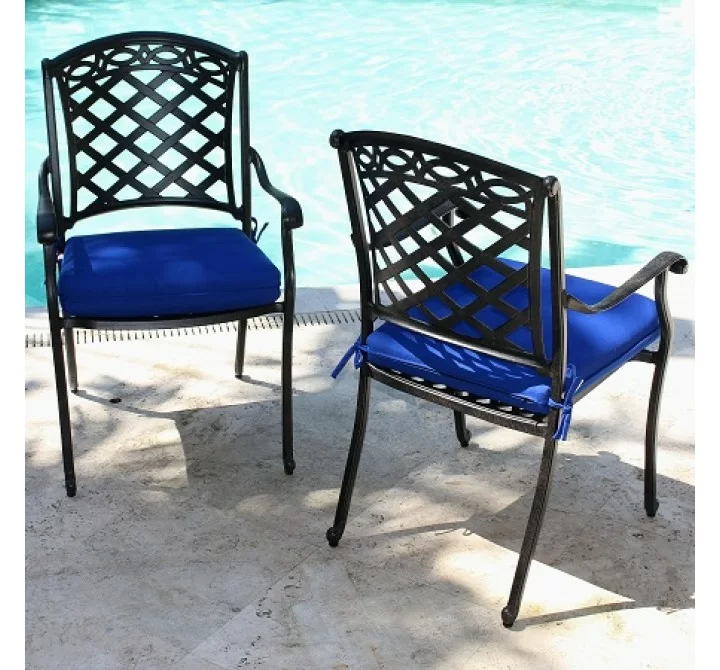 Infinita The ComfortCare Cast Aluminum Dining Armchair - Set of 4 Chairs