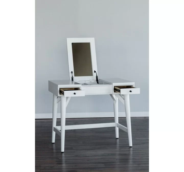Alpine Furniture Flynn Bedroom Vanity in White - Lifestyle