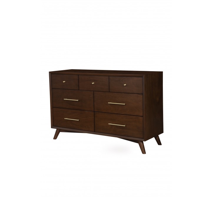 Alpine Furniture Flynn Dresser in Walnut - Angled