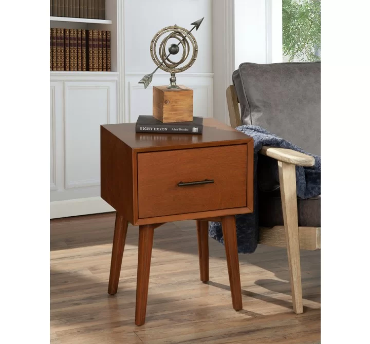Alpine Furniture Flynn End Table, Acorn - Lifestyle