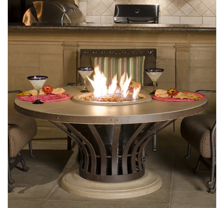 American Fyre Designs Cosmopolitan Square Dining Firetable