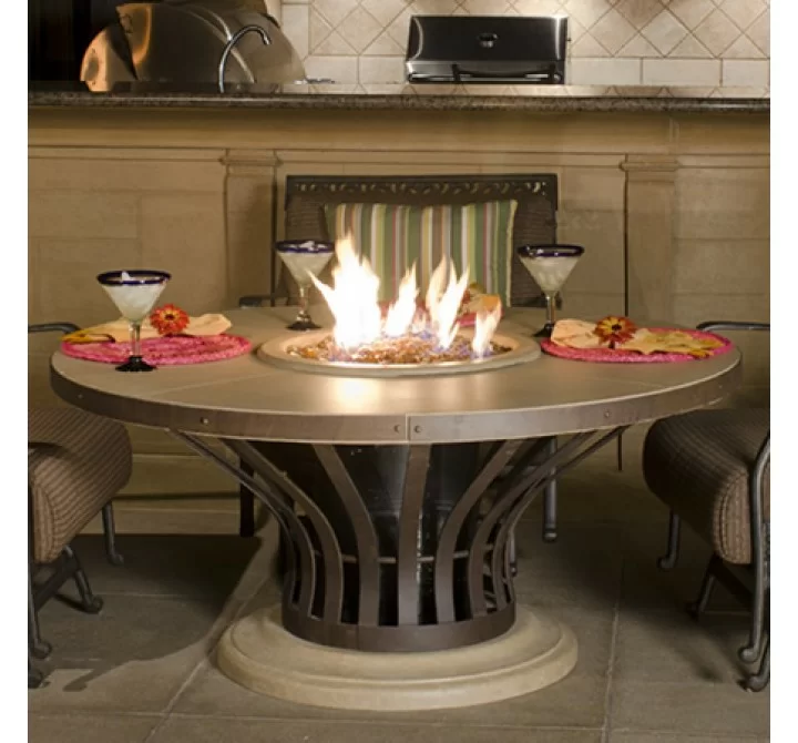 American Fyre Designs Cosmopolitan Square Dining Firetable
