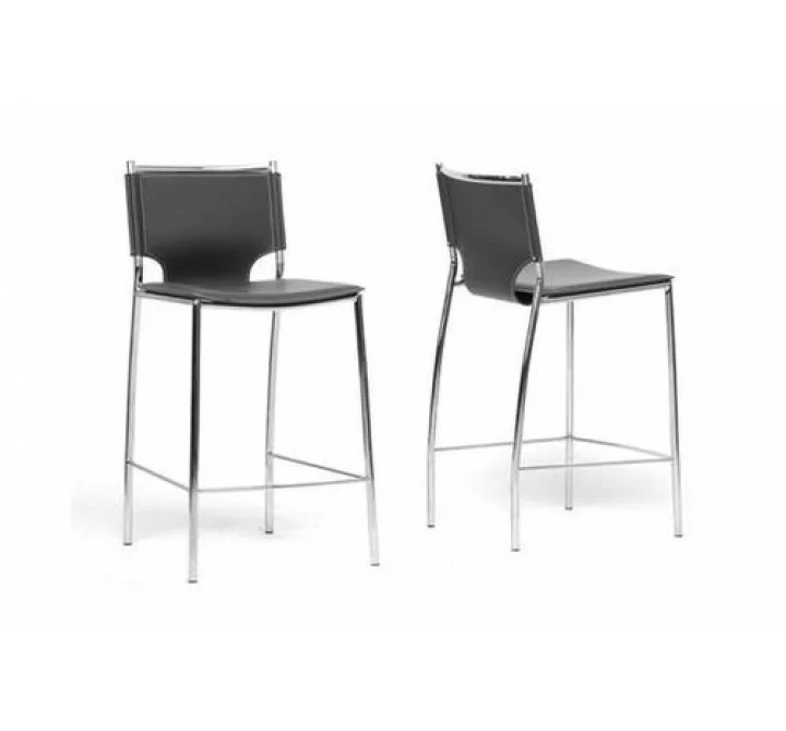 Baxton Studio Montclare Leather Modern Counter Stool - Set of 2