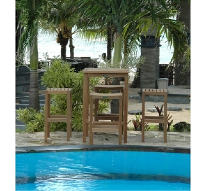 Anderson Teak Avalon 27" Square Bar Table Set