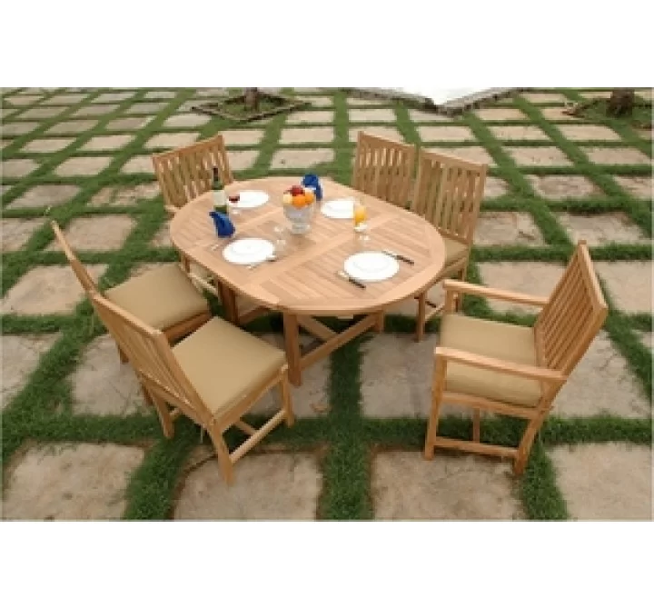 Anderson Teak 67" Oval Extension Table with Wilshire Dining Armchair and Wilshire Dining Chair 1