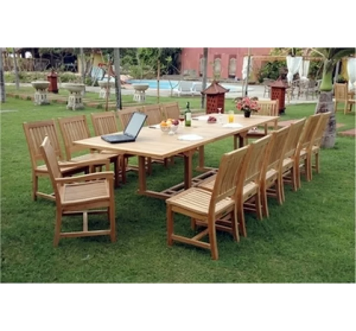 Anderson Teak Valencia Double Extension Table with Rialto Dining Armchair and Rialto Dining Chair-1