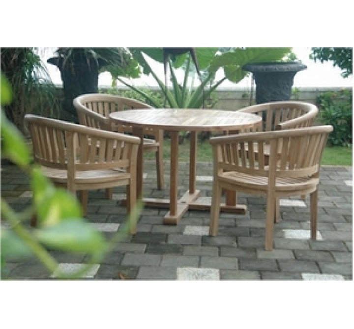 Anderson Teak Curve 5-Piece Outdoor Dining Set