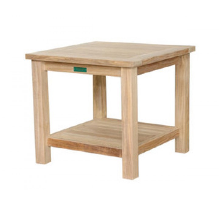 Anderson Teak Bahama 22-inch Square 2-Tier Side Table
