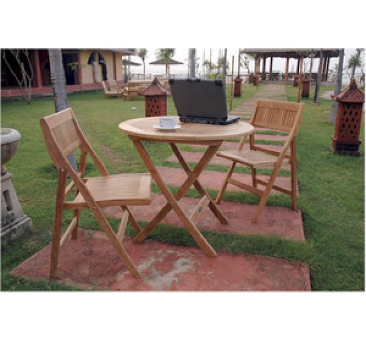 Anderson Teak Windsor 31-inch Round Picnic Folding Table