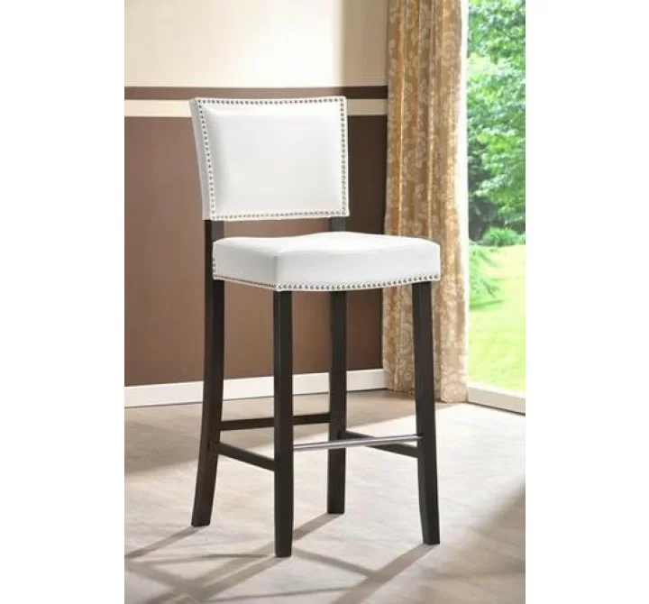 Baxton Studio Aries Modern Barstool with Nailhead Trim - Set of 2