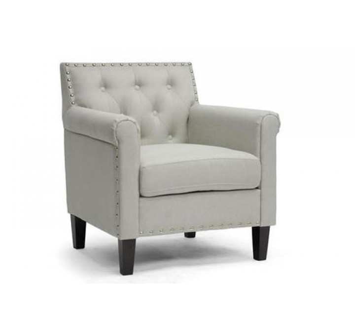 Baxton Studio Thalassa Linen Modern Arm Chair