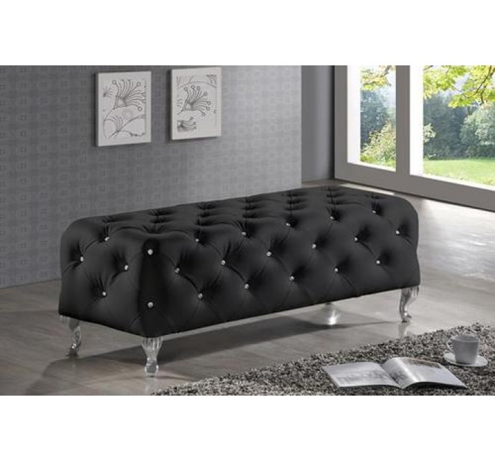 Baxton Studio Stella Crystal Tufted Modern Bench