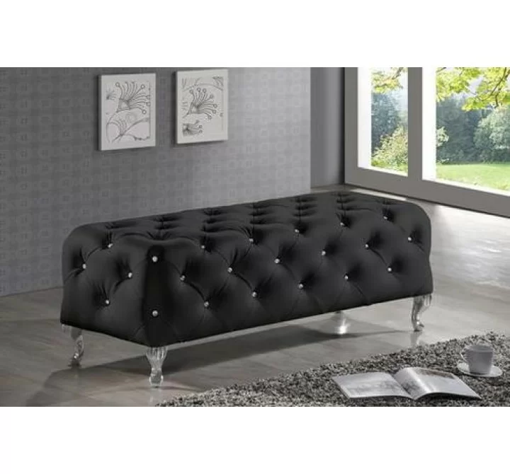 Baxton Studio Stella Crystal Tufted Modern Bench