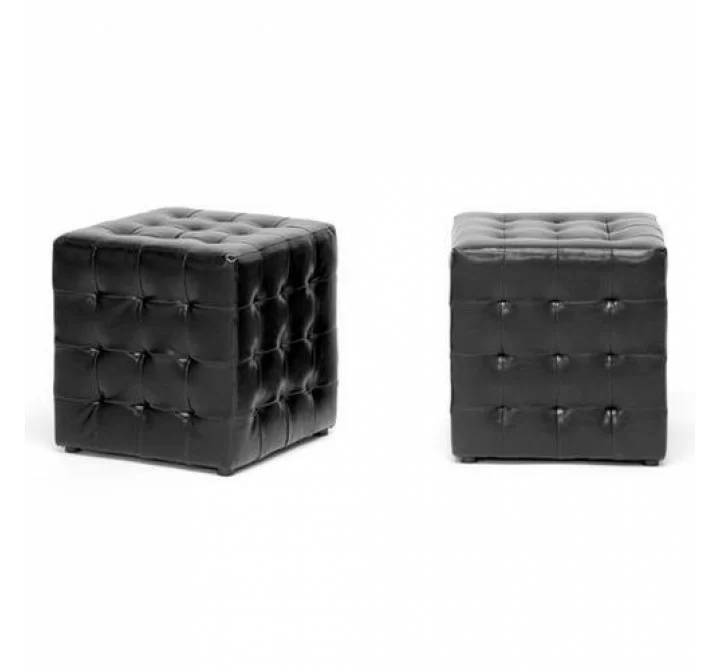Baxton Studio Siskal Modern Cube Ottoman