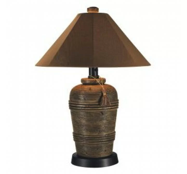 Patio Concepts Canyon 34.5 " Outdoor Table Lamp with Nutmeg Sunbrella Shade