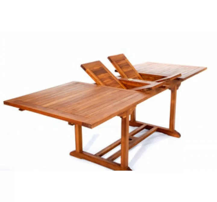 All Things Cedar Rectangle Extension Outdoor Dining Table