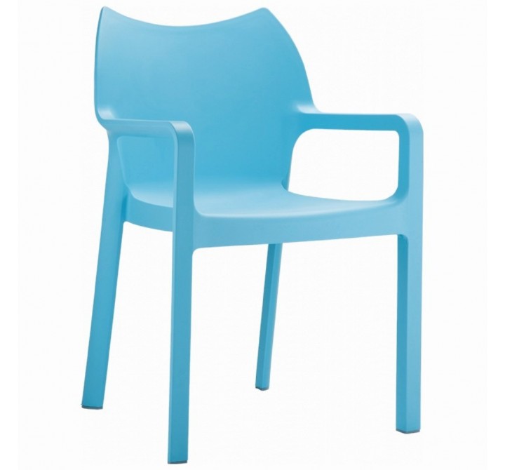 Compamia Diva Resin Outdoor Dining Arm Chair Light Blue - Set of 2