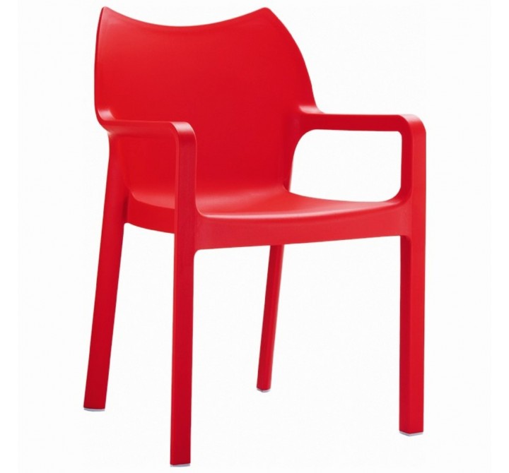 Compamia Diva Resin Outdoor Dining Arm Chair Red - Set of 2