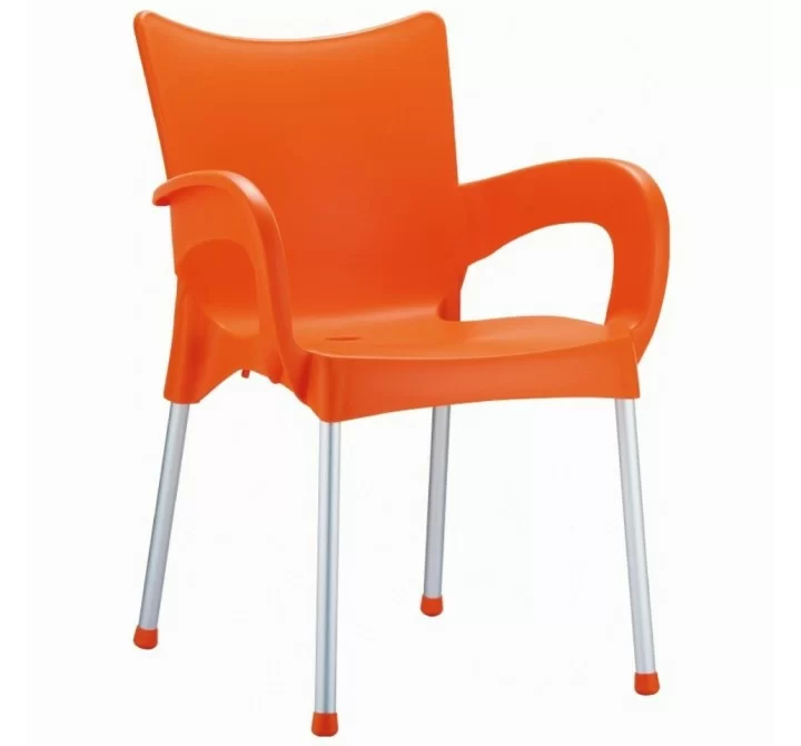 Compamia Romeo Resin Dining Arm Chair Orange - Set of 2