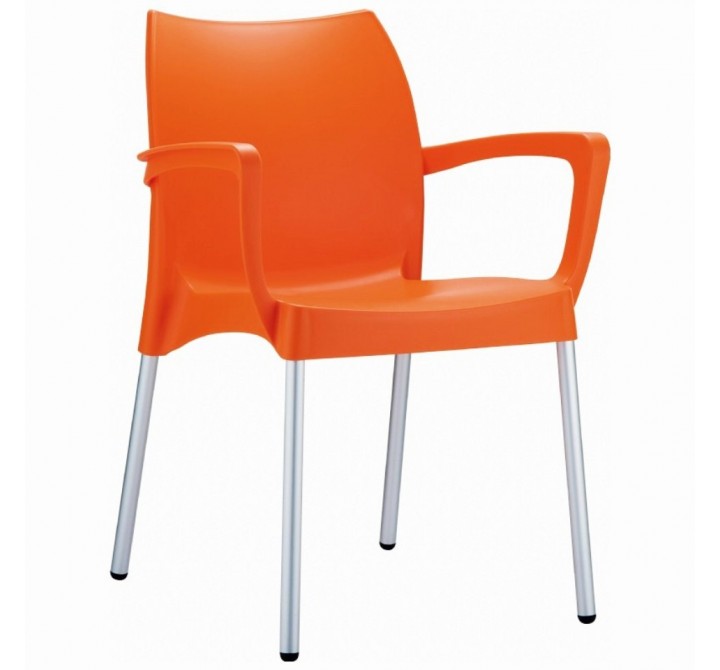 Compamia Dolce Resin Outdoor Armchair Orange - Angled